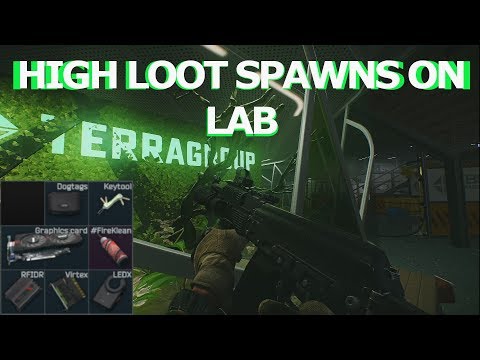 HIGH LOOT SPAWNS ON LAB! - Escape from Tarkov