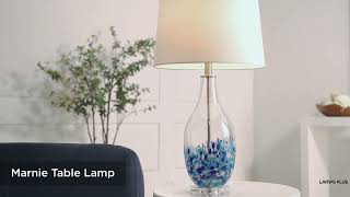 1_Watch A Video About the 360 Lighting Marnie Blue Art Glass Modern Table Lamp