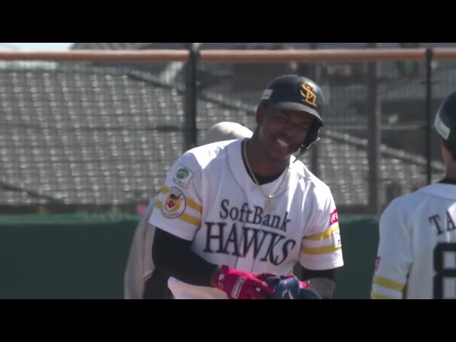 【ファーム】待望の一打!! ホークス・オスーナがファーム公式戦初ヒットを放つ!! 2025年8月14日 福岡ソフトバンクホークス 対 くふうハヤテベンチャーズ静岡