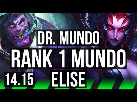 DR. MUNDO vs ELISE (JGL) | Rank 1 Mundo, 10/3/8, Rank 23 | EUW Challenger | 14.15