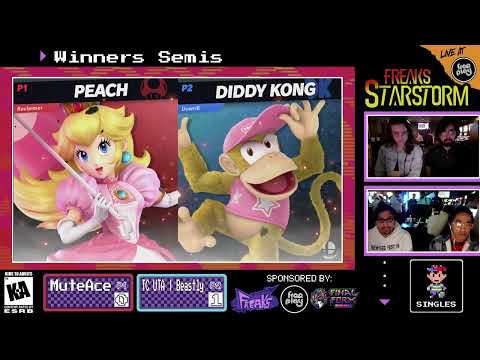 Freaks Starstorm Regional Singles WSF - MuteAce (Peach) vs Beastly (Diddy Kong) - SSBU