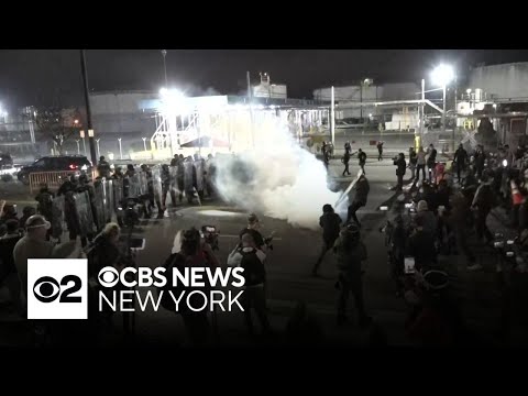 N.J. State Police, protesters clash outside Delaney Hall