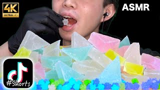 【ASMR】(NO TALKING)Amber sugar Konpe sugar eating sound호박 설탕 별 사탕 먹는 소리 jewelry💎(琥珀糖と金平糖)を食べる#Shorts