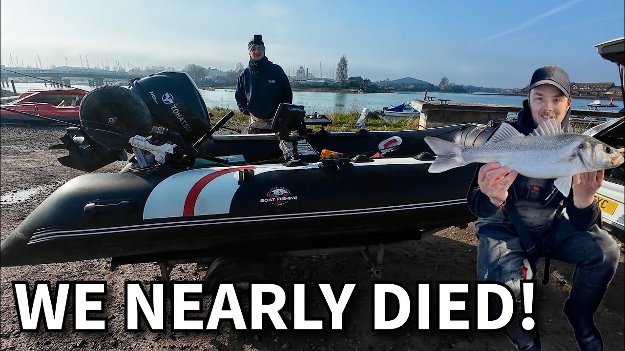 Winter boat fishing from a Hydrus inflatable boat in Portsmouth