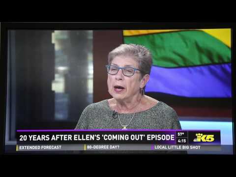 Louise Chernin on KING 5 News on Ellen's 20th Anniversary of coming out publically