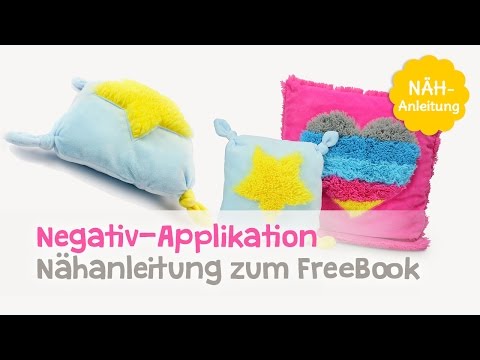 Instructions for sewing a reverse applique using shaggy plush fabric or fake fur