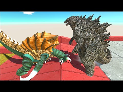 GODZILLA VS GIGAN DEATH RUN ATTACK - Animal Revolt Battle Simulator