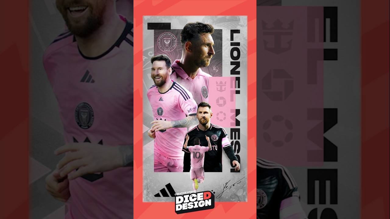 Lionel Messi Inter Miami | photoshop design | speedart