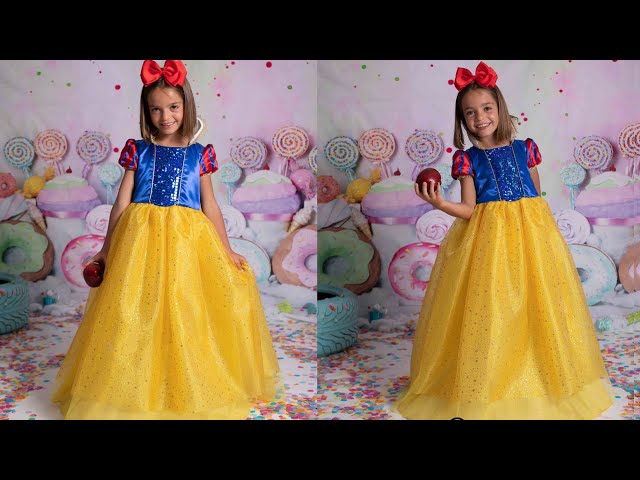 Vídeo relacionado con My Other Me - Disfraz Blancanieves Hombre, talla M-L. Incluye camiseta azul con detalles rojos en las mangas, falda amarilla con elástico en la cintura, capa roja y diadema. ¡Saca tu lado femenino!