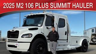 A preview image of the linked video showcasing 2025 Freightliner M2 106 Plus Summit Hauler