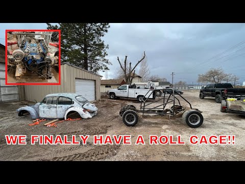 4WD Turbo LS Bug Build Part 3/ We Have A ROLL CAGE And Engine Is In