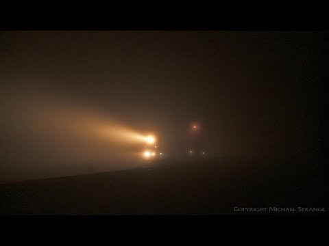 7901V Mildura Containers In Thick Night Fog - PoathTV Australian Trains & Railways