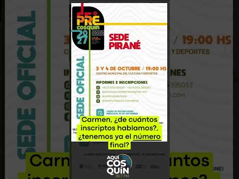 EL CERTAMEN PARA NUEVOS VALORES PRE COSQUIN LLEGA A PIRANE, FORMOSA, ESTE 3 Y 4 DE OCTUBRE.