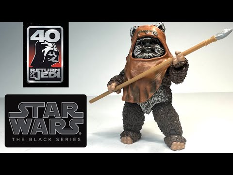 Star Wars Black Series Ewok Wicket Return of the Jedi 40th Anniversary Action Figure Review!