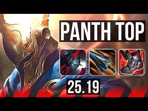 PANTHEON vs SETT (TOP) | 9 solo kills, Legendary | KR Master | 25.19