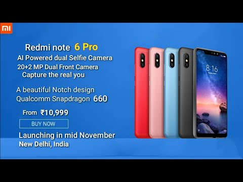 Redmi Note 6 Pro coming to India on 22 November | Redmi note 6 Pro price and launch date in India Video
