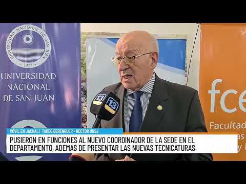 UNSJ en Jáchal: asumió el nuevo coordinador y se amplió la oferta académica (2)