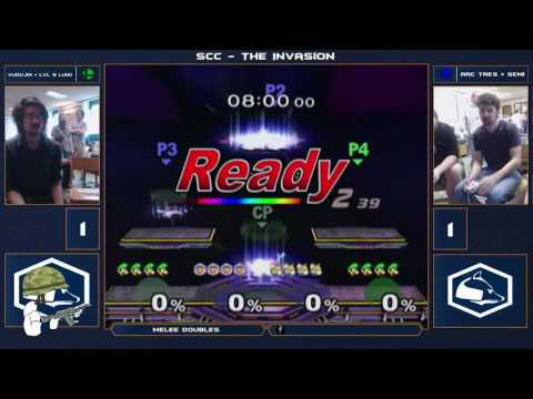 SCC - The Invasion - Melee Doubles - Vudujin+Lvl9 (Green) vs ArcTres+Semi (Blue) - Winner's Semis