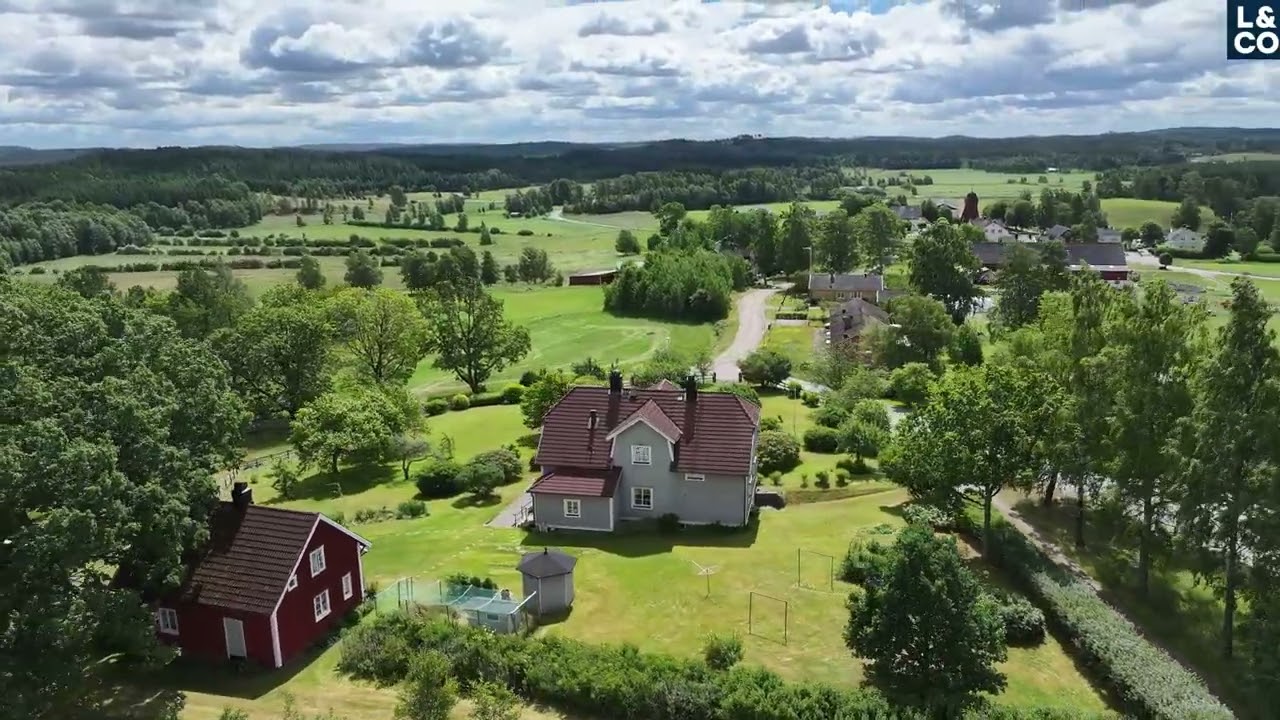 Gård med jordbruk Nävelsjö Vetlanda kommun - video