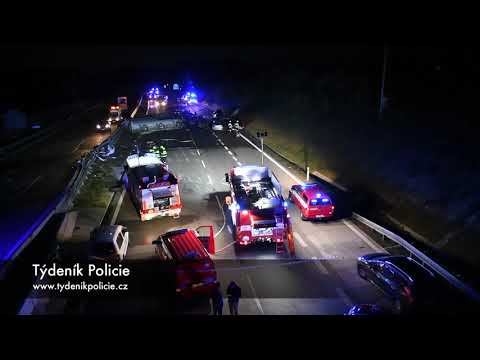 HROMADNÁ NEHODA CISTERNY A PĚTI AUT NA D1 S NÁSLEDNÝM POŽÁREM