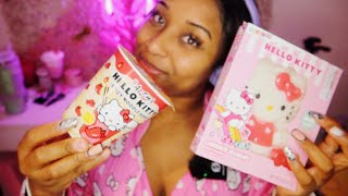 Download lagu [ASMR] Hello Kitty Ramen Noodle Eating & Gummy Candy Eating 🍜 🍭|ASMR Eating Sounds🍴 mp3