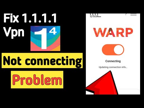 Warp 1.1.1.1 vpn not connecting | How to fix 1111 vpn not connecting | fix warp vpn not connecting |