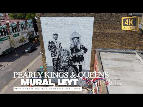 Pearly Kings and Queens Mural, Leytonstone — 4K Drone Footage | Emma Rubens Street Art