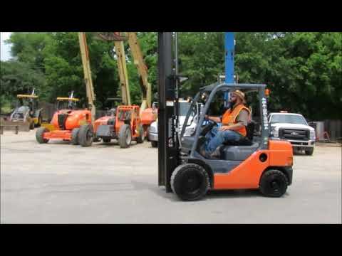Sold! Toyota 8FGU30 6,000 lbs Class Warehouse Forklift 187" Mast bidadoo.com