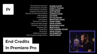 How To Create Rolling Credits In Premiere Pro