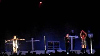 Worcesters Party On The Pitch 80s night. Human League with Dont you want me