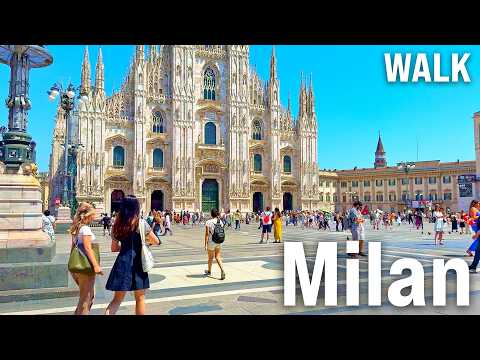 MILAN Walking Tour 2025 | Italy Immersive Video with Captions [4K/60fps]