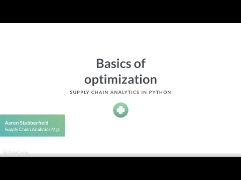Python Tutorial Basics Of Optimization