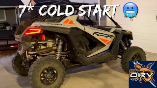 RZR Pro XP Cold Start - 7 degrees!