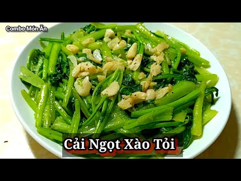 Rau cải xào tỏi