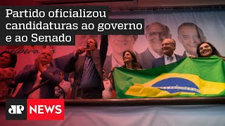 Haddad e Márcio França exaltam defesa de Lula pela democracia em convenção do PT