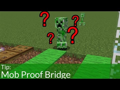 Ridiculous Hack! Ultimate Mob Proof Bridge - Minecraft