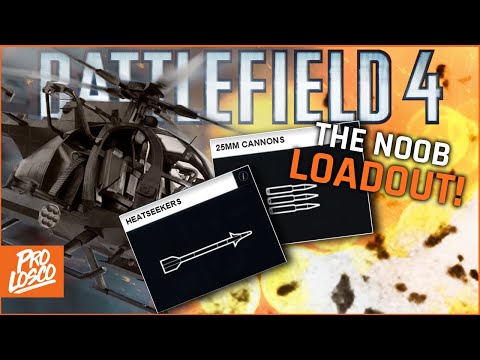 I was CHALLENGED to play the NOOB LOADOUT! | Battlefield 4 Scout Heli Gameplay