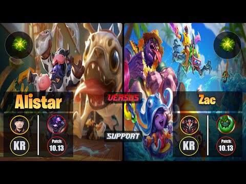 Kellin ALISTAR (Support) [Aftershock] VS ZAC - Grandmaster KR Patch 10.13