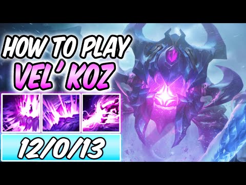 HOW TO PLAY VEL'KOZ SUPPORT DIAMOND GUIDE | Build & Runes | BLACKFROST VEL'KOZ | League of Legends