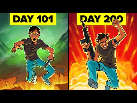 I Survived 200 Days of NUCLEAR WAR (Not Minecraft)