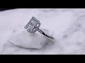 video - Secret Pave Halo Engagement Ring With Aquamarine