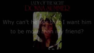 Donna Summer - Friends LYRICS Remastered &quot;Lady of the Night&quot; 1974