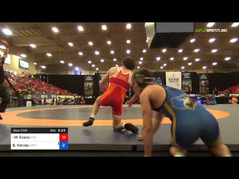 2018 Marine Corps US Open/Senior Men's Freestyle 79 Rnd Of 16 - Michael Evans (BCRTC) Vs. Ben Harv