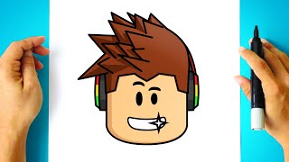 How to DRAW ROBLOX HEAD CHARACTER easy - Drawing Tutorial