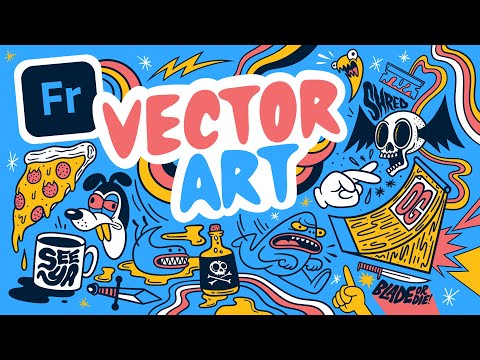 How To Make Vector Art in Adobe Fresco! From Sketch to Finished Products.