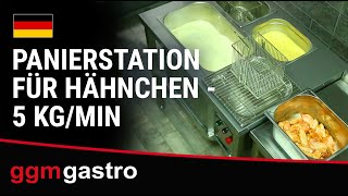 Panierstation für Hähnchen - 930mm - 5 kg/min