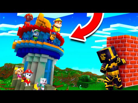 ESPÍO A LA PAW PATROL EN LA CASA DE PAW PATROL EN MINECRAFT ????