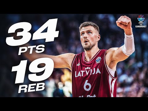 Kristaps Porziņģis 34-PT DOUBLE-DOUBLE | FIBA EuroBasket | September 6, 2025