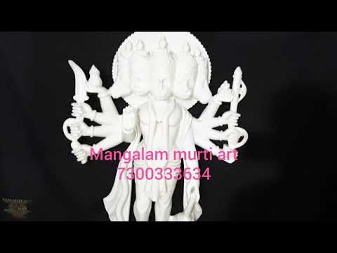 White marble panchmukhi hanuman ji statue, for temple, size:...
