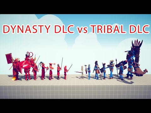 DYNASTY DLC Team vs TRIBAL DLC Team - Totally Accurate Battle Simulator TABS